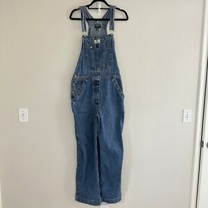Vtg Y2K 90s Polo Jeans Co Ralph Lauren Denim Overalls Large Blue Carpenter